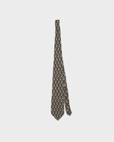 Vintage 1980s Christian Dior Monsieur Pattern Striped Made In America Silk Tie