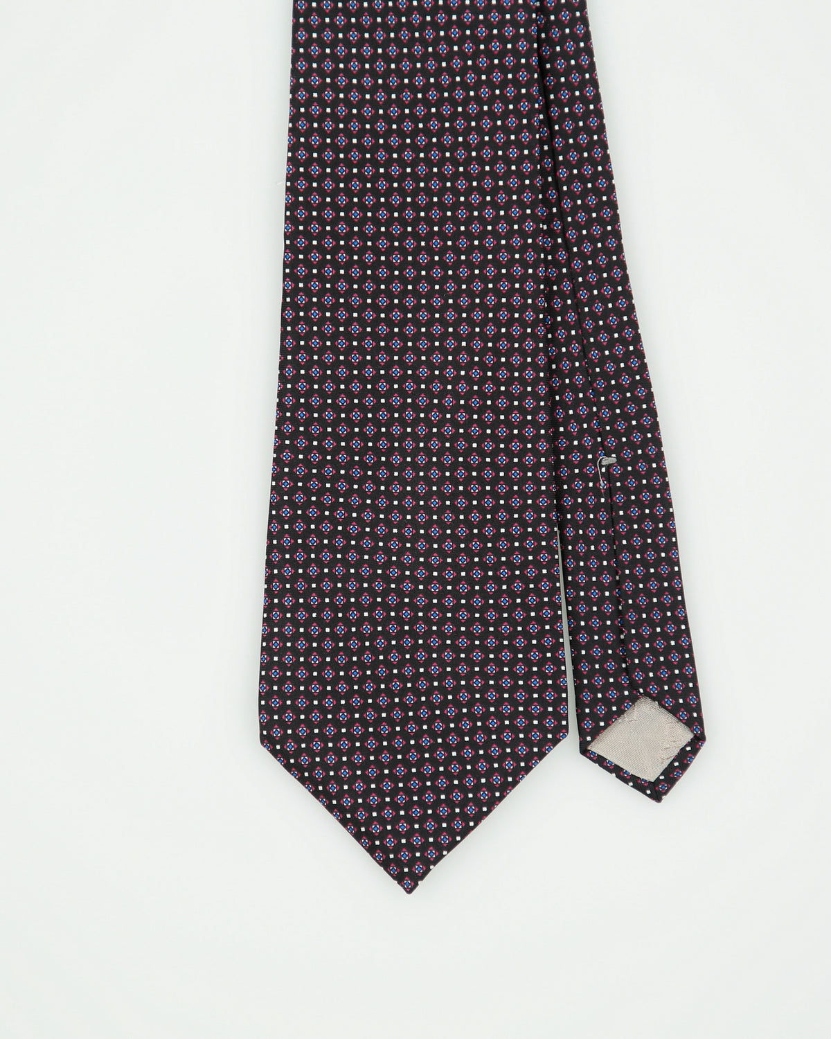 Vintage 1990s Christian Dior Diamond Pattern Made In USA Silk Tie