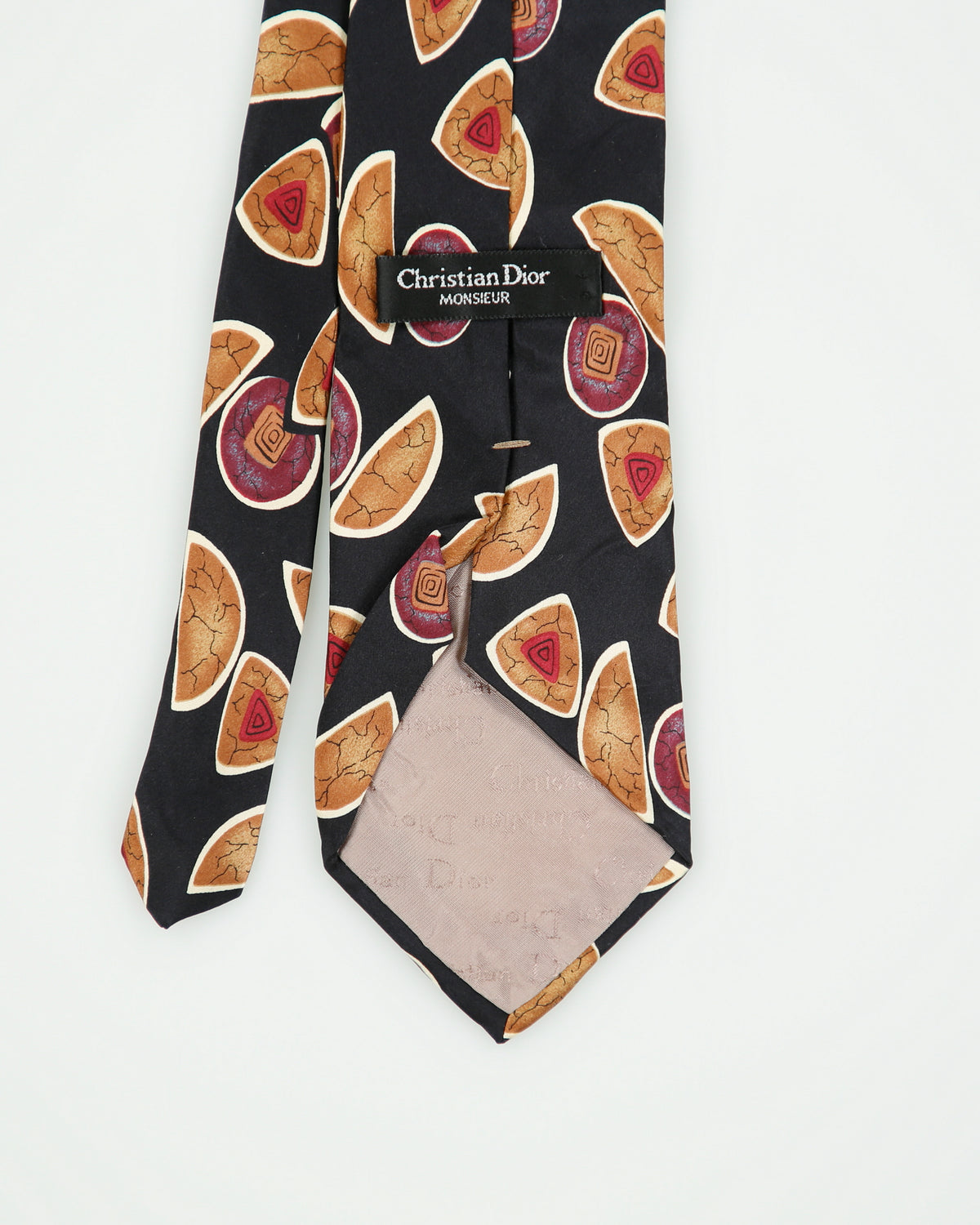 Vintage 1990s Christian Dior Monsieur Abstract Made In USA Silk Tie