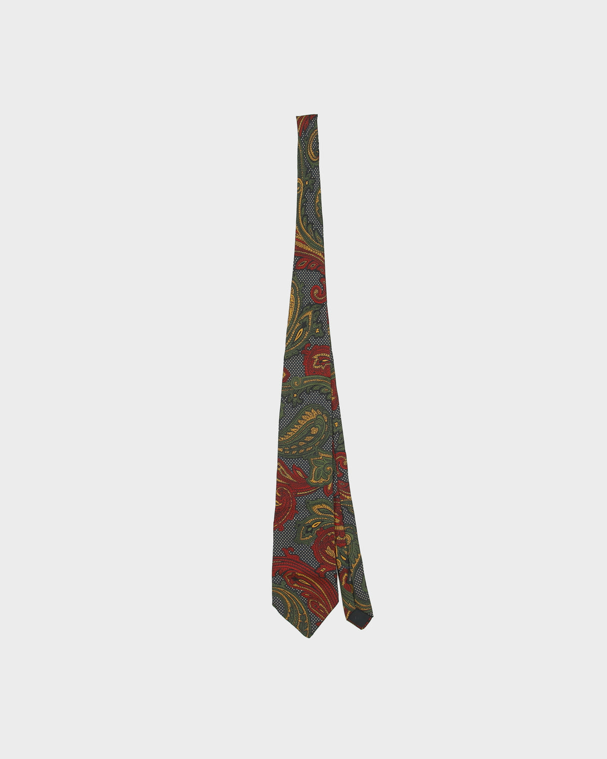 Vintage 1990s Fendi Polka Dot Paisley Silk Tie