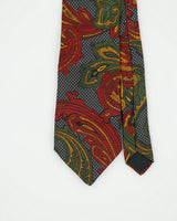 Vintage 1990s Fendi Polka Dot Paisley Silk Tie