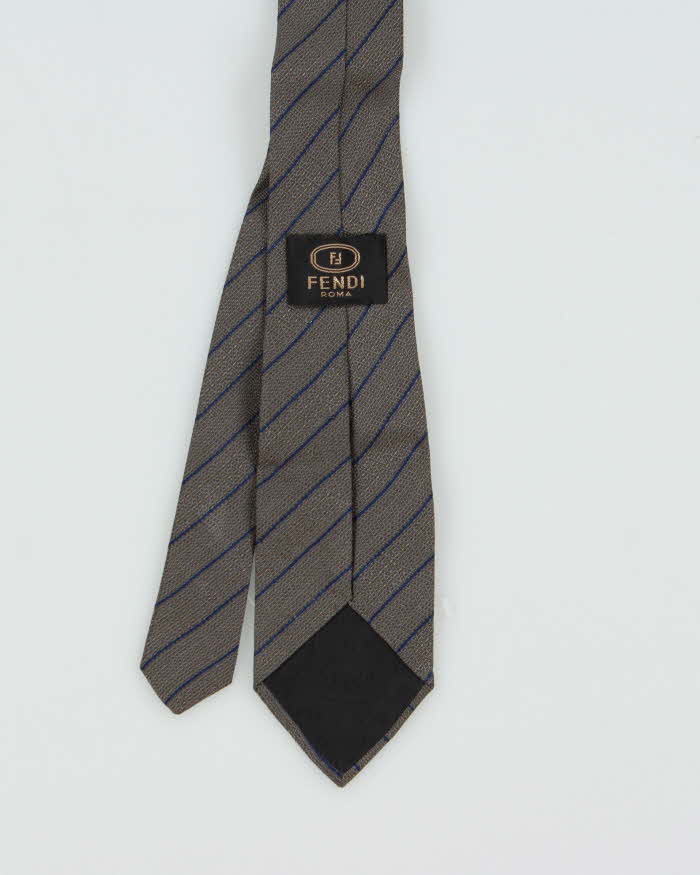 Vintage 1980s Fendi Striped Silk Tie
