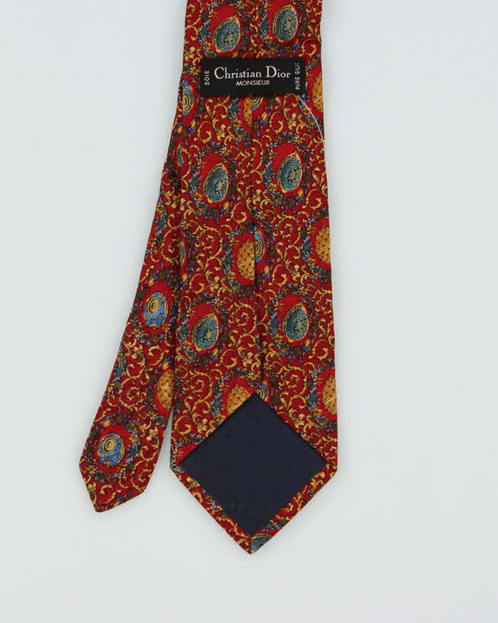 Vintage 1980s Christian Dior Baroque Silk Tie