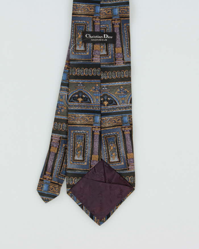 Vintage 1980s Christian Dior Baroque Silk Tie