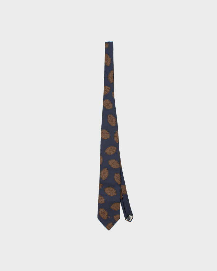 Vintage 1980s Christian Dior Silk Blend Patterned Tie