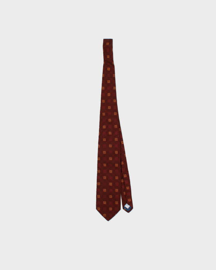 Vintage 1990s Givenchy Monogram Textured Silk Tie