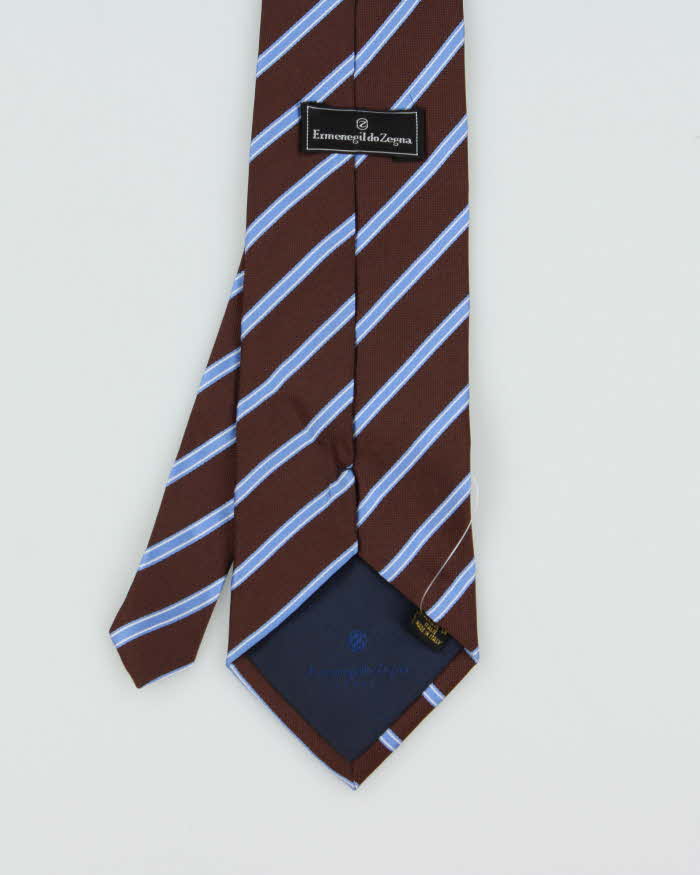 Vintage 1990s Ermenegildo Zegna Striped Silk Tie