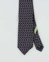 Vintage 1990s Salvatore Ferragamo Patterned Silk Tie