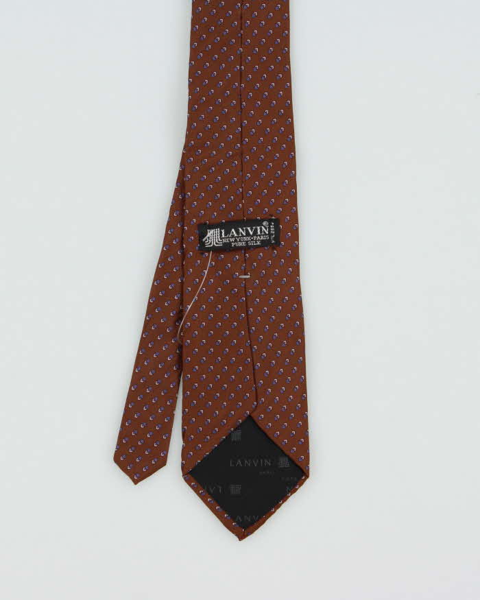 Vintage 1980s Lanvin Patterned Silk Tie