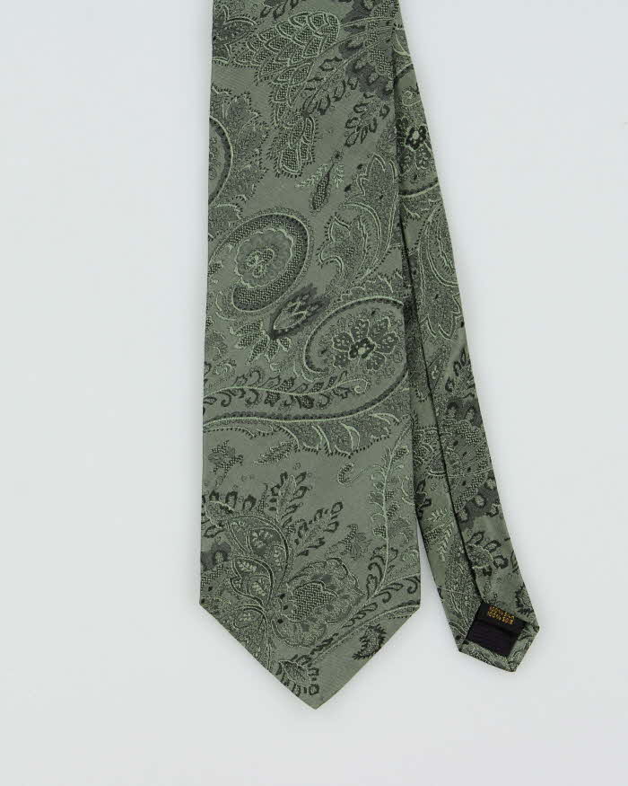 Vintage 1990s Christian Dior Paisley Silk Tie