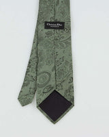 Vintage 1990s Christian Dior Paisley Silk Tie