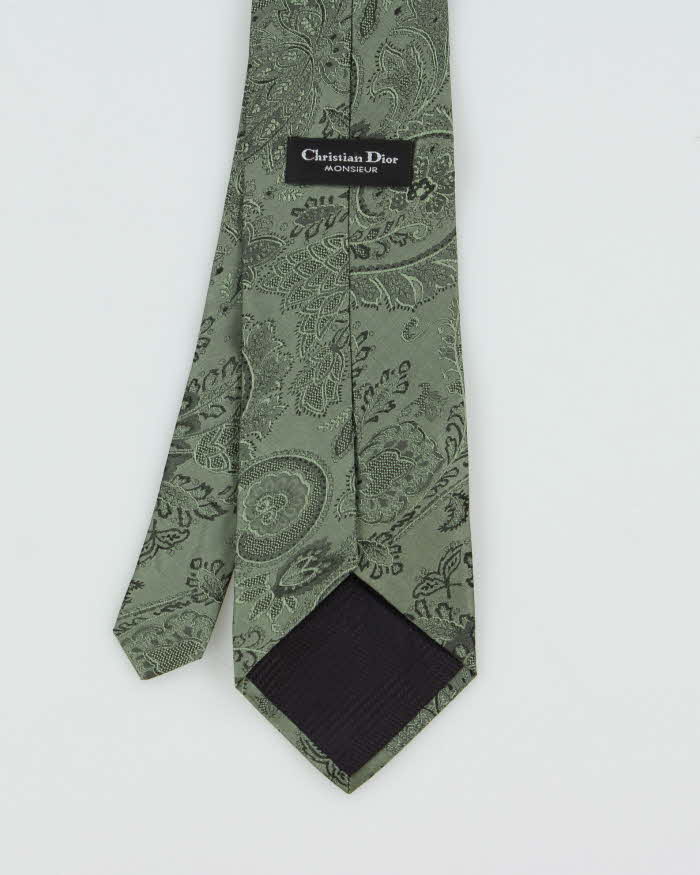 Vintage 1990s Christian Dior Paisley Silk Tie