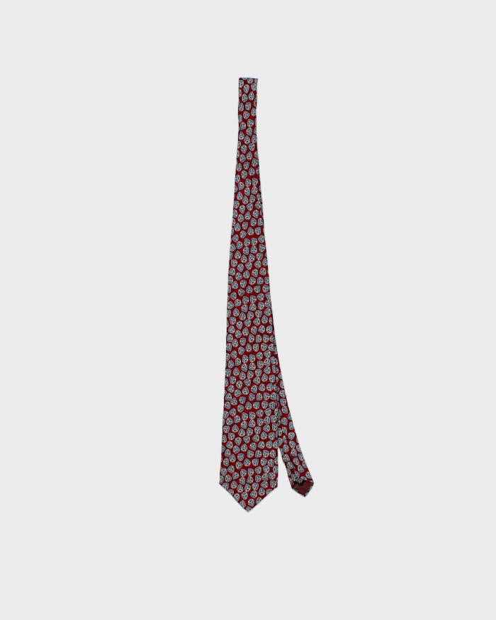 Vintage 1980s Christian Dior Patterned Silk Tie