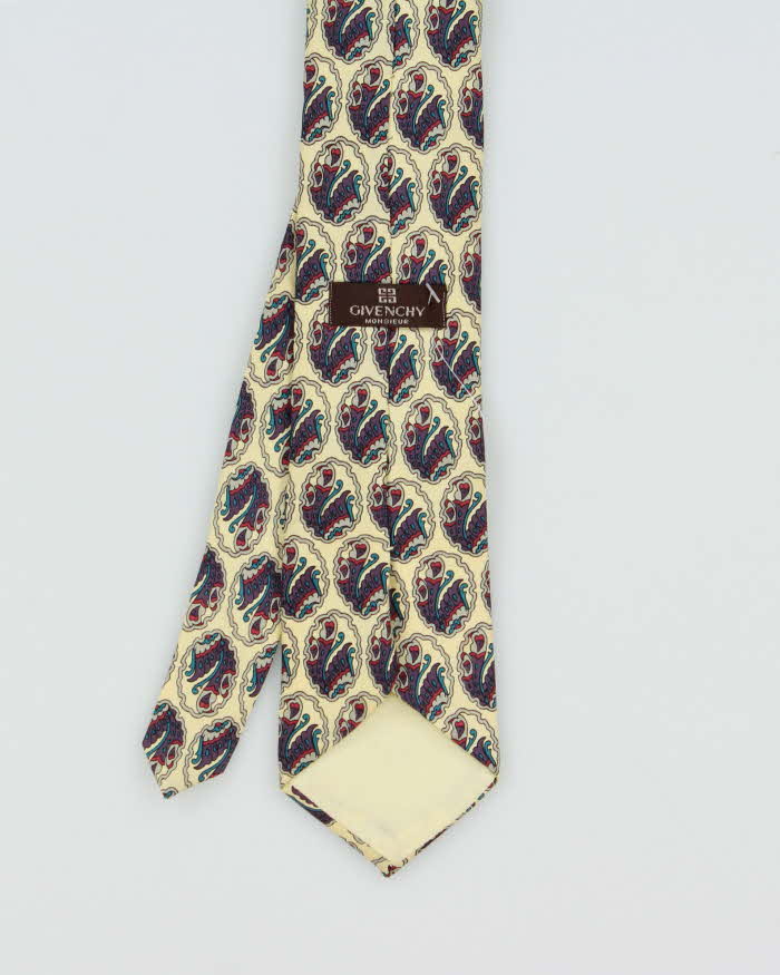 Vintage 1980s Givenchy Patterned Silk Tie