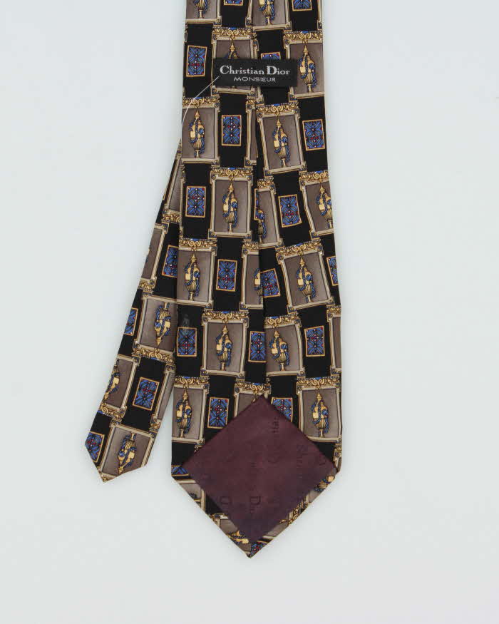 Vintage 1980s Christian Dior Baroque Silk Tie