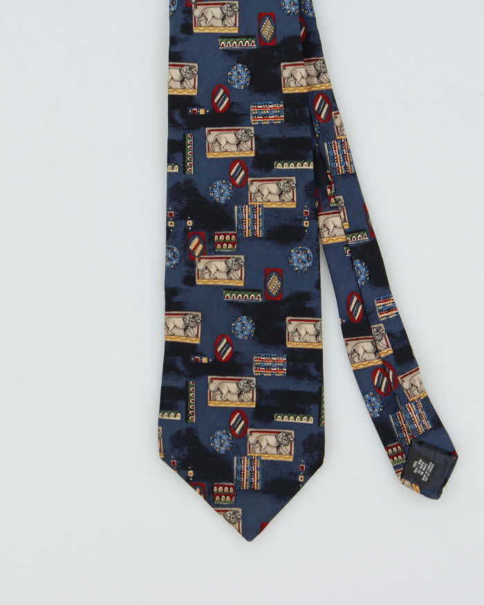 Vintage 1980s Christian Dior Patterned Silk Tie