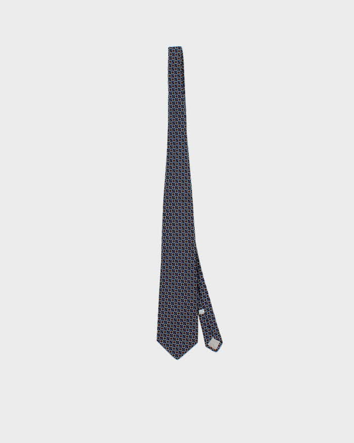 Vintage 1990s Christian Dior Silk Geometric Tie