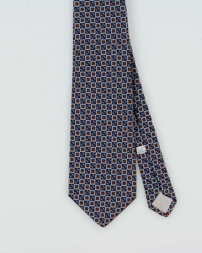 Vintage 1990s Christian Dior Silk Geometric Tie