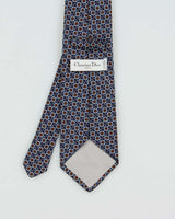 Vintage 1990s Christian Dior Silk Geometric Tie