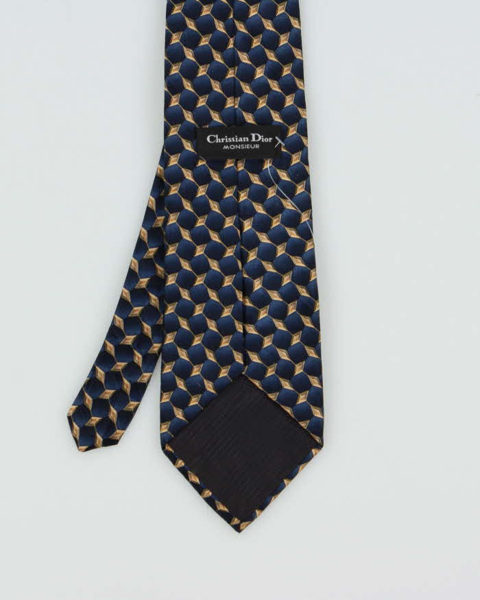 Vintage 1980s Christian Dior Silk Patterned Tie