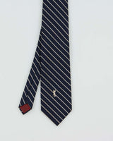 Vintage 1980s Yves Saint Laurent Striped Silk Tie