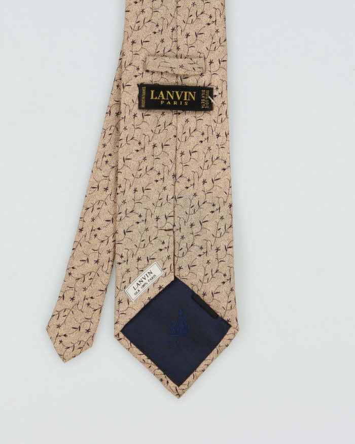 Vintage 1990s Lanvin Floral Silk Tie