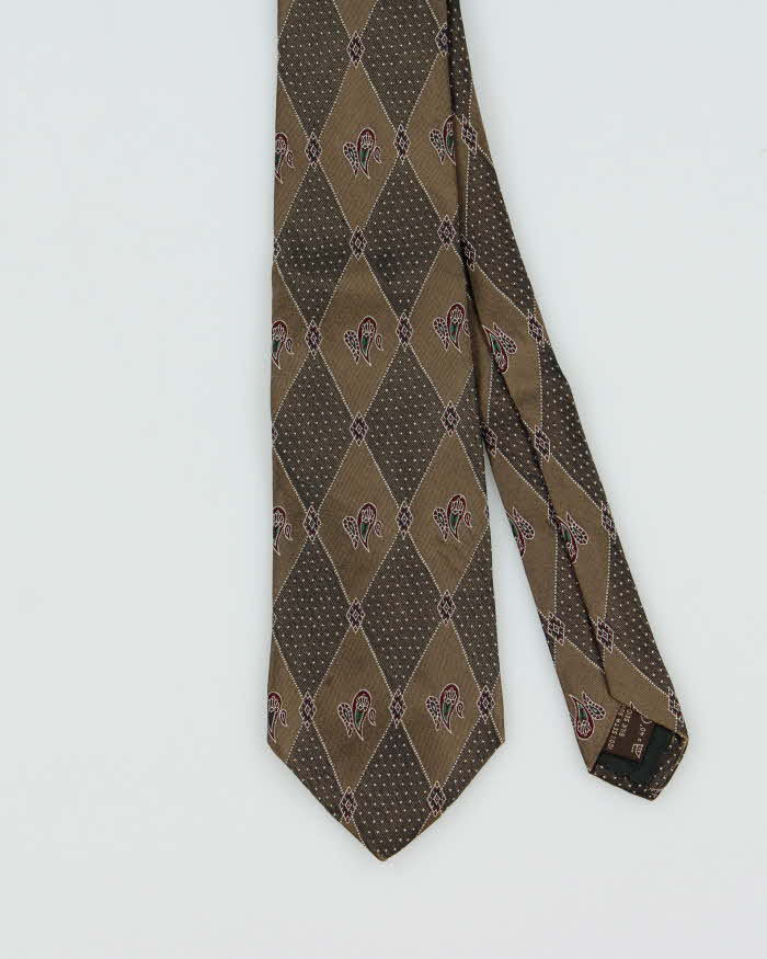 Vintage 1980s Givenchy Bronze Silk Tie