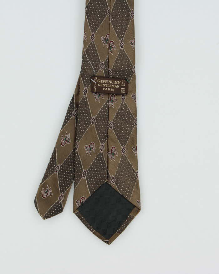 Vintage 1980s Givenchy Bronze Silk Tie