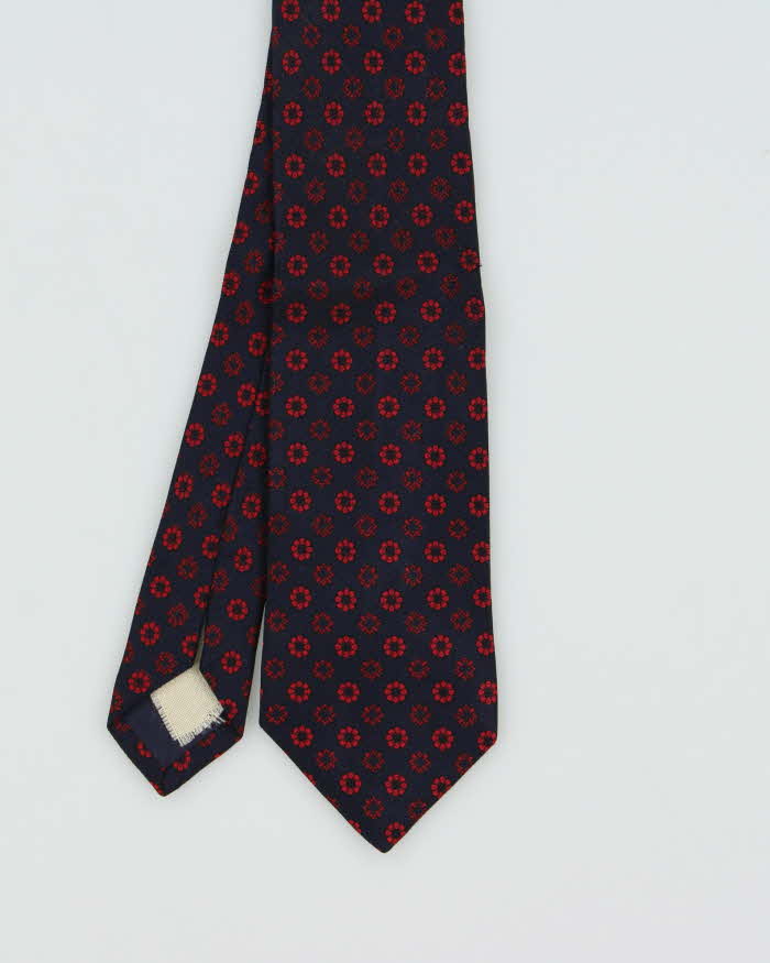 Vintage 1980s Burberry Floral Silk Tie