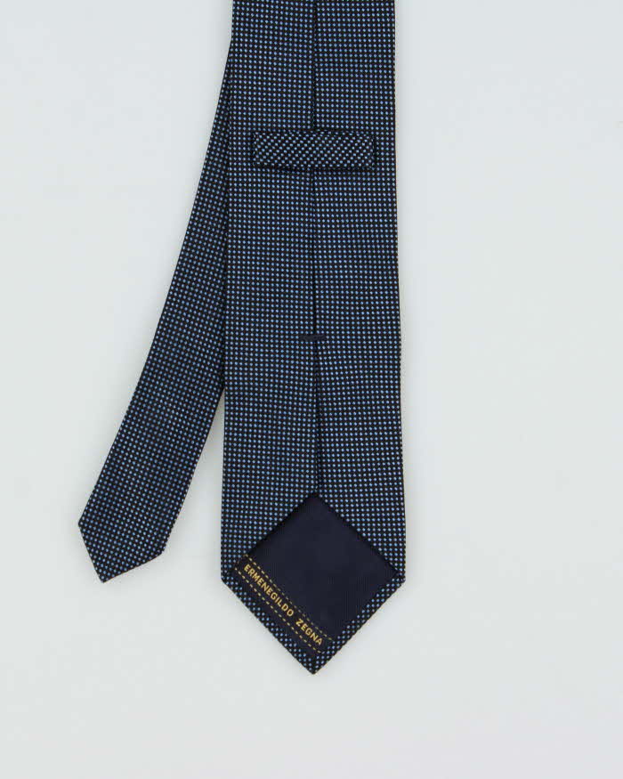 Vintage 00s Ermengildo Zegna Dotted Silk Tie