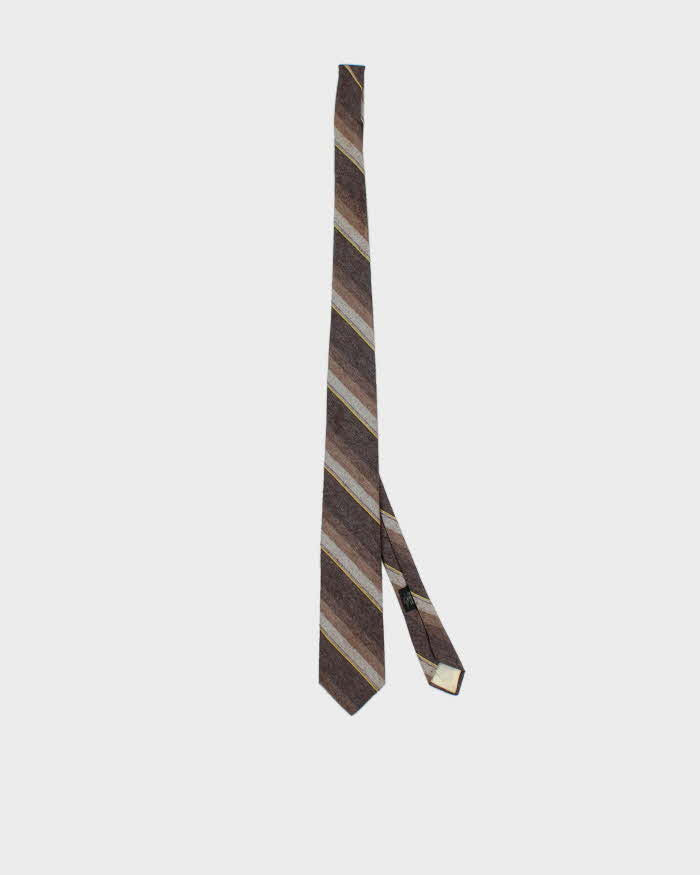 Vintage 1980s Christian Dior Silk Blend Striped Tie