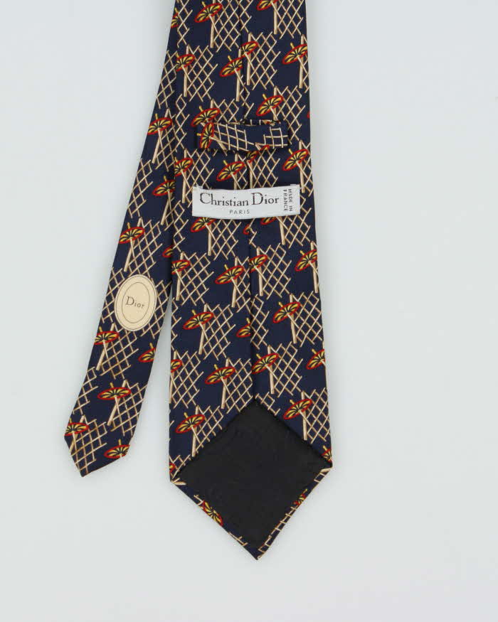 DSWT Vintage 1990s Christian Dior Patterned Silk Tie