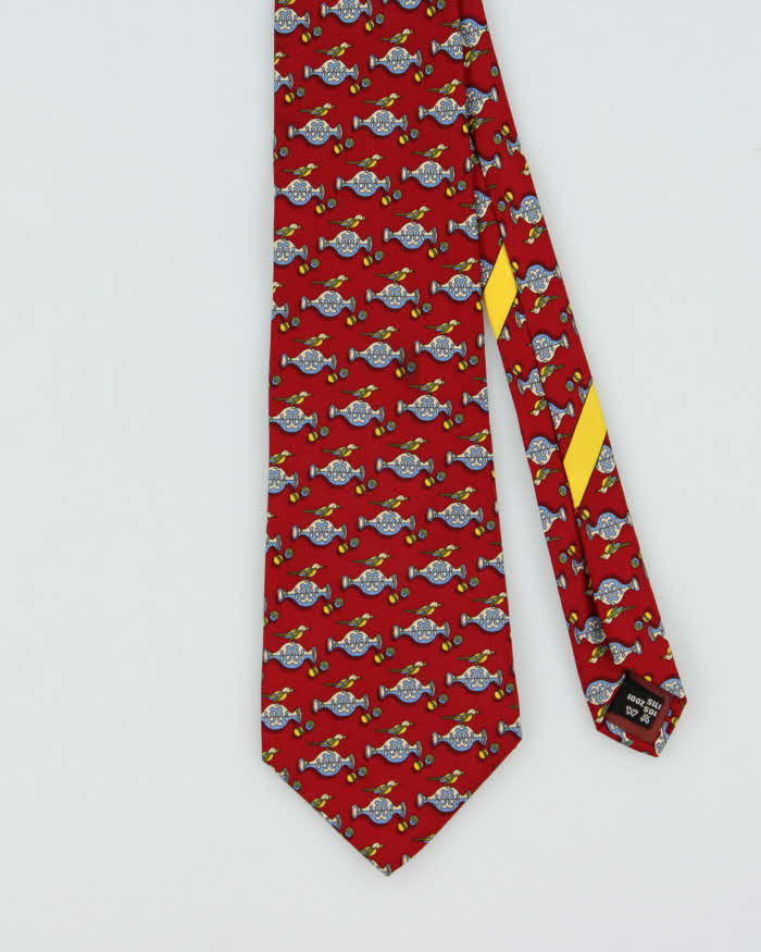 Vintage 1990s Salvatore Ferragamo Patterned Silk Tie