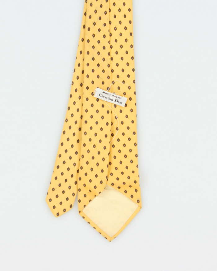 Vintage 1990s Christian Dior Silk Blend Patterned Tie