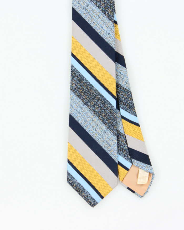 Vintage 1970s Yves Saint Laurent Stripe Patterned Tie