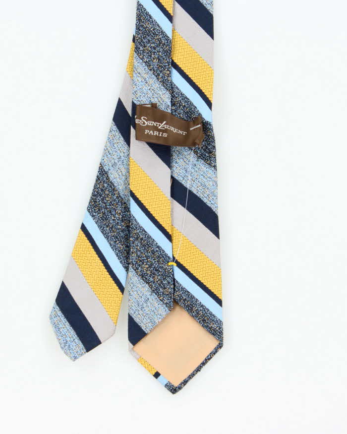 Vintage 1970s Yves Saint Laurent Stripe Patterned Tie