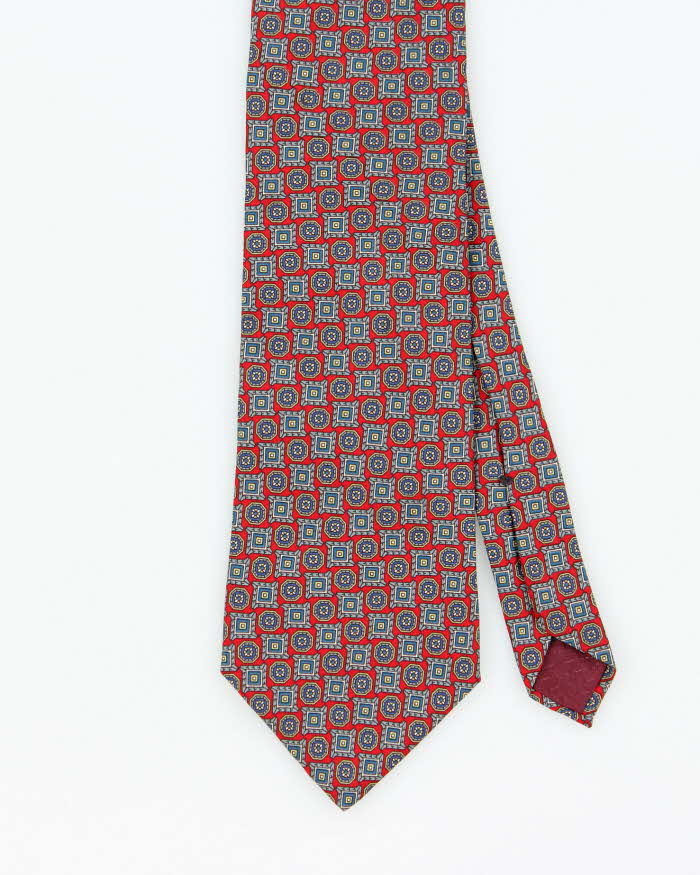 Vintage 1980s Christian Dior Patterned Silk Tie