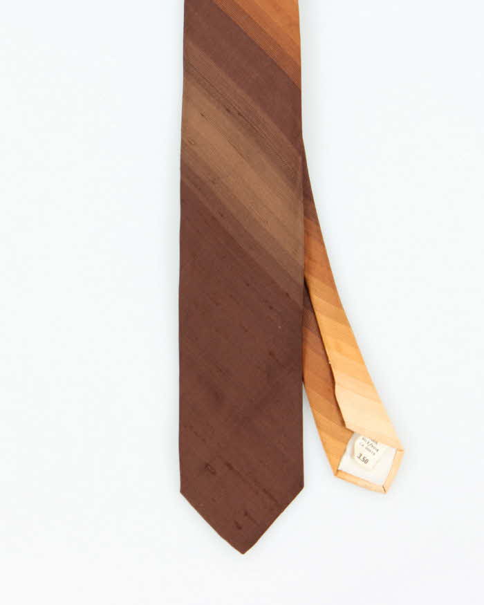 Vintage 1970s Christian Dior Striped Textured Silk Tie