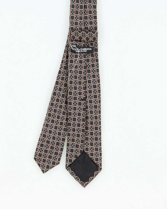 Vintage 00s Dolce &amp; Gabbana Patterned Silk Tie