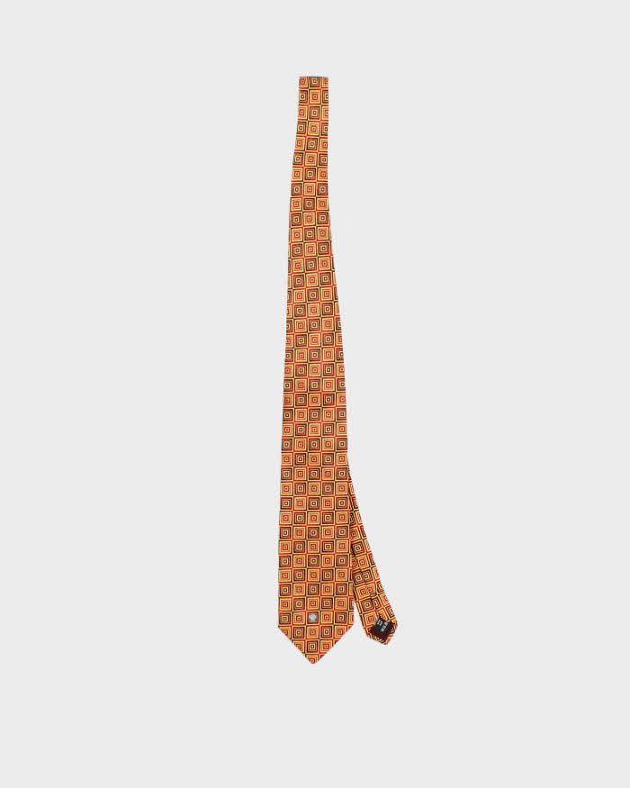 Vintage Y2K 00s Versace Medusa Detailed Patterned Silk Tie