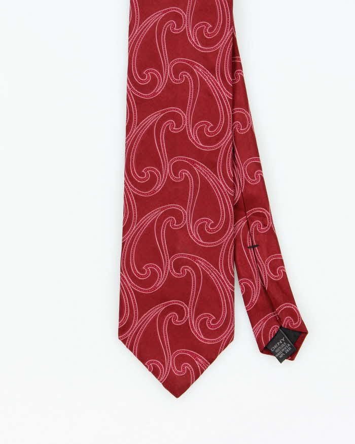 Vintage Y2K 00s DKNY Patterned Silk Tie