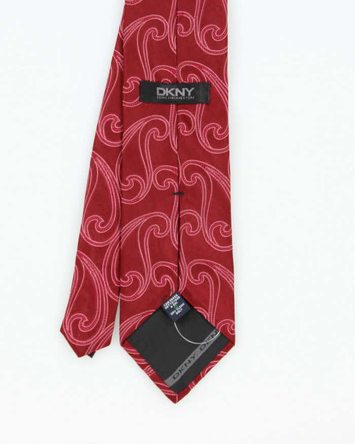Vintage Y2K 00s DKNY Patterned Silk Tie