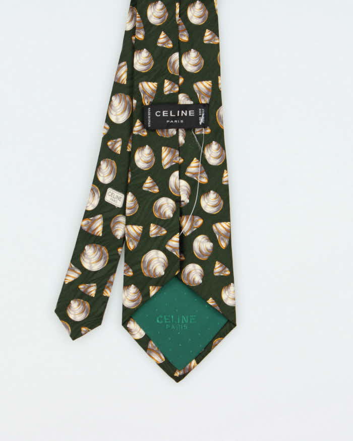 Vintage 1980s Celine Paris Silk Patterned Tie