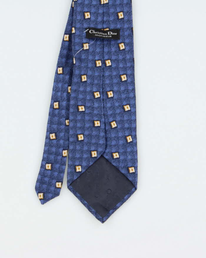 Vintage 1980s Christian Dior Patterned Silk Tie