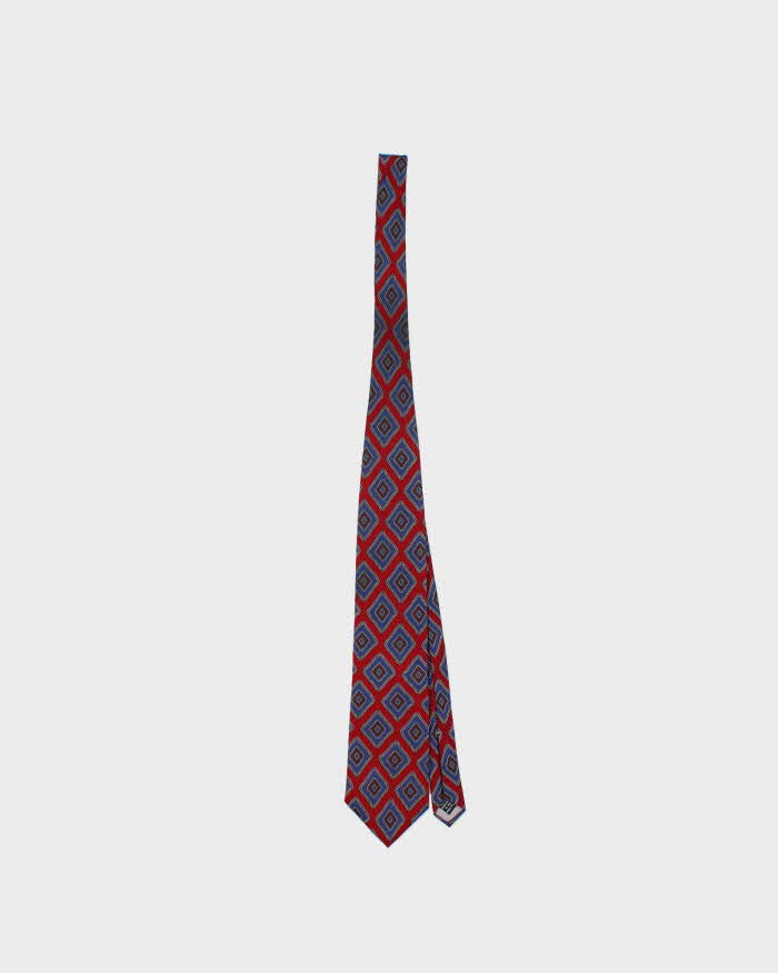 Vintage 1980s Christian Dior Patterned Silk Tie