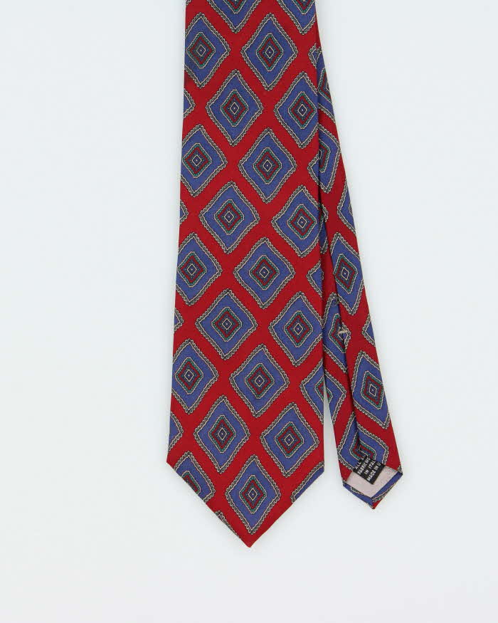 Vintage 1980s Christian Dior Patterned Silk Tie