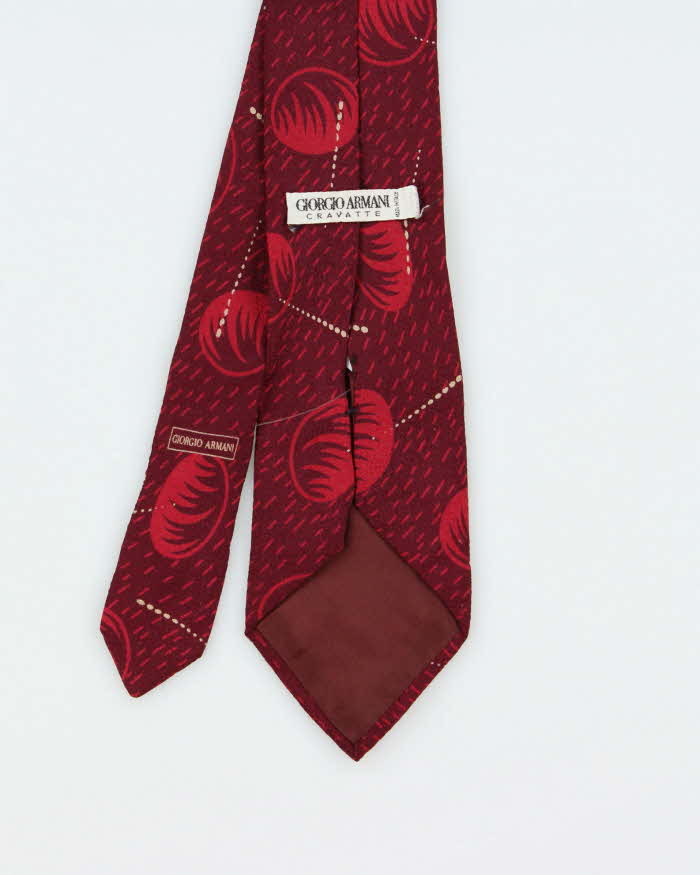 Vintage 1990s Giorgio Armani Patterned Silk Tie