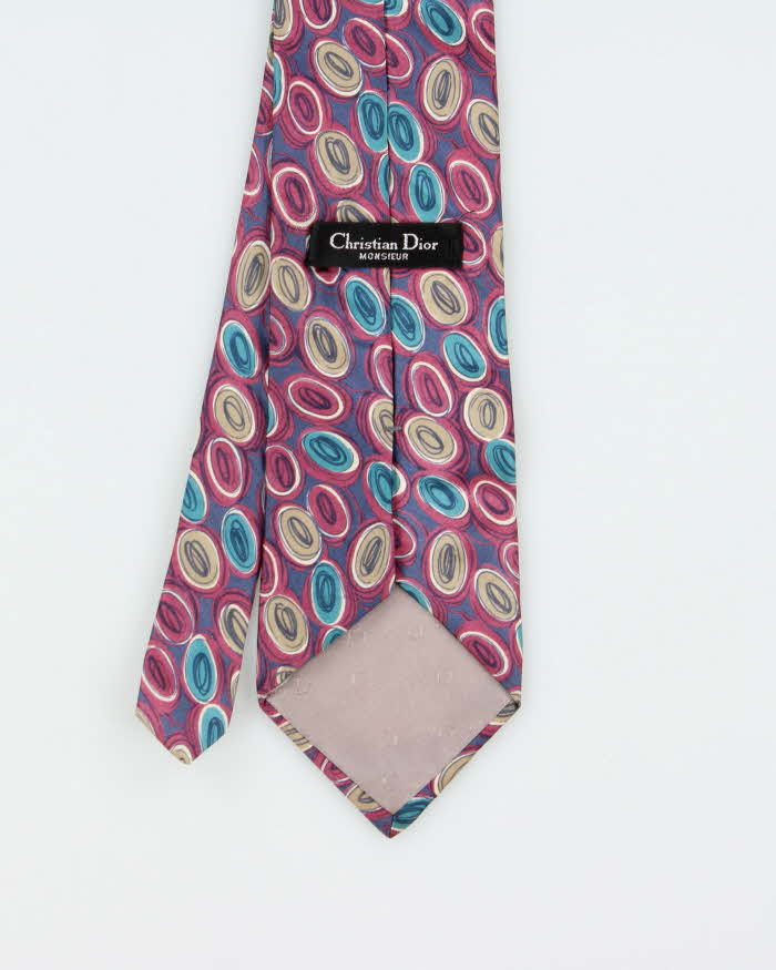 Vintage Christian Dior Patterned Silk Tie