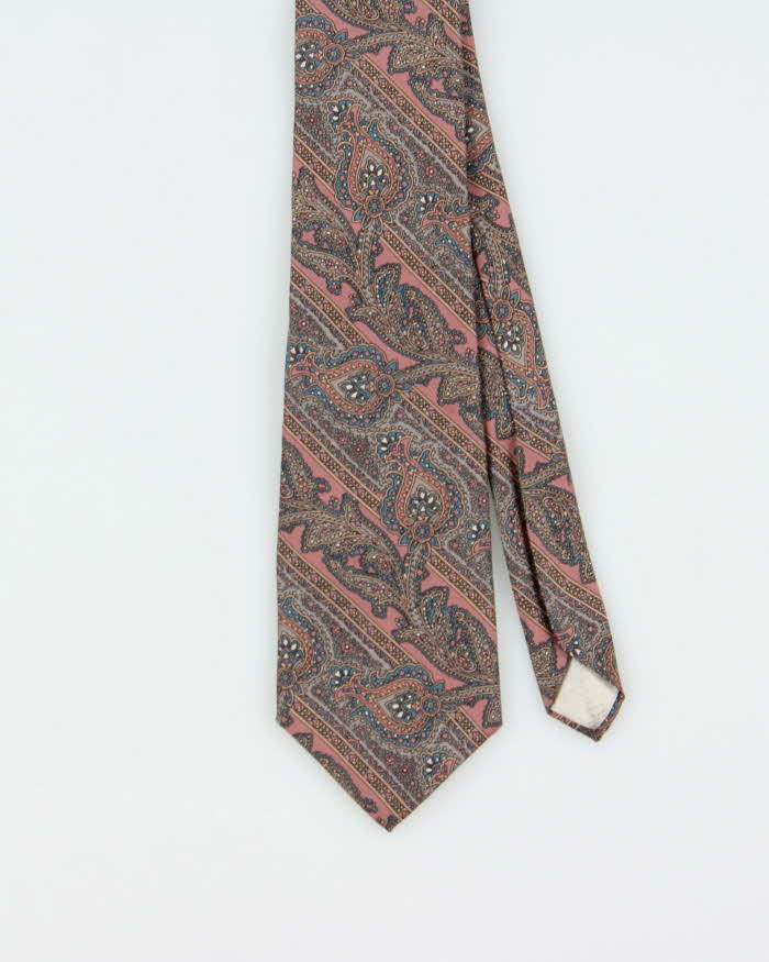Vintage Christian Dior Paisley Pattern Silk Tie
