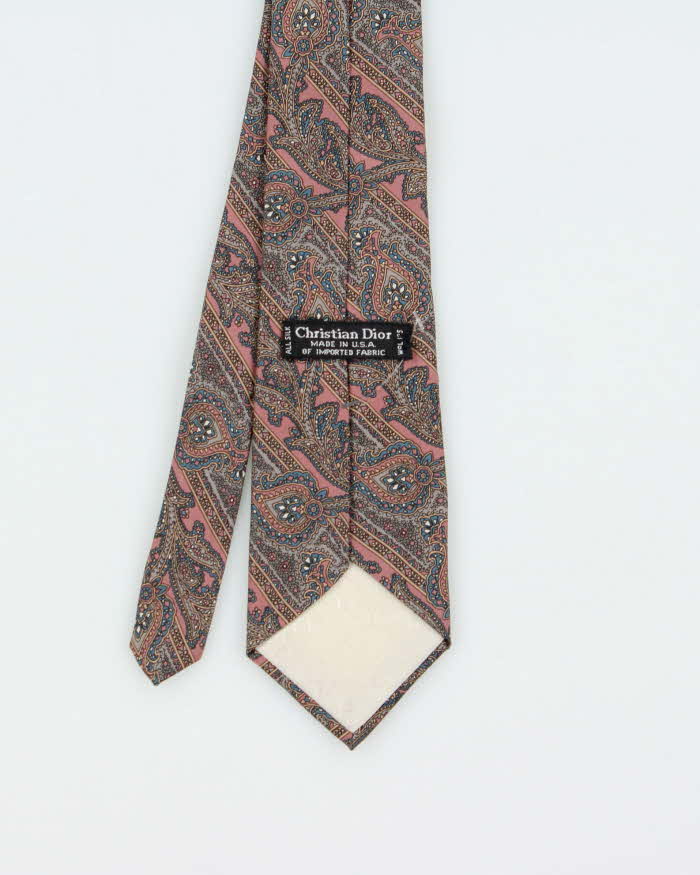 Vintage Christian Dior Paisley Pattern Silk Tie